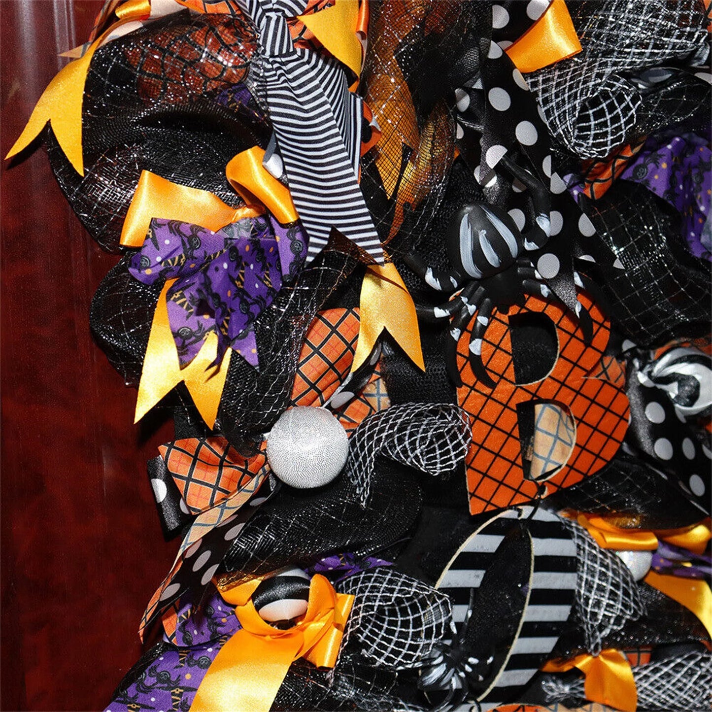 Halloween Wreath Pumpkin BOO Front Door Welcome Wreath for Home Yard Party Art Decorations Halloween Farmhouse Wreath