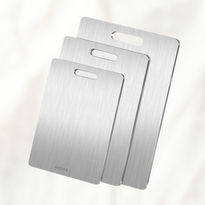 Titanium Cutting Boards Set of 3,Stainless Steel Cutting Boards for Kitchen,Double-Sided Food Grade Cutting Board,Cutting Meat,Cheese,Vegetable,Fruit