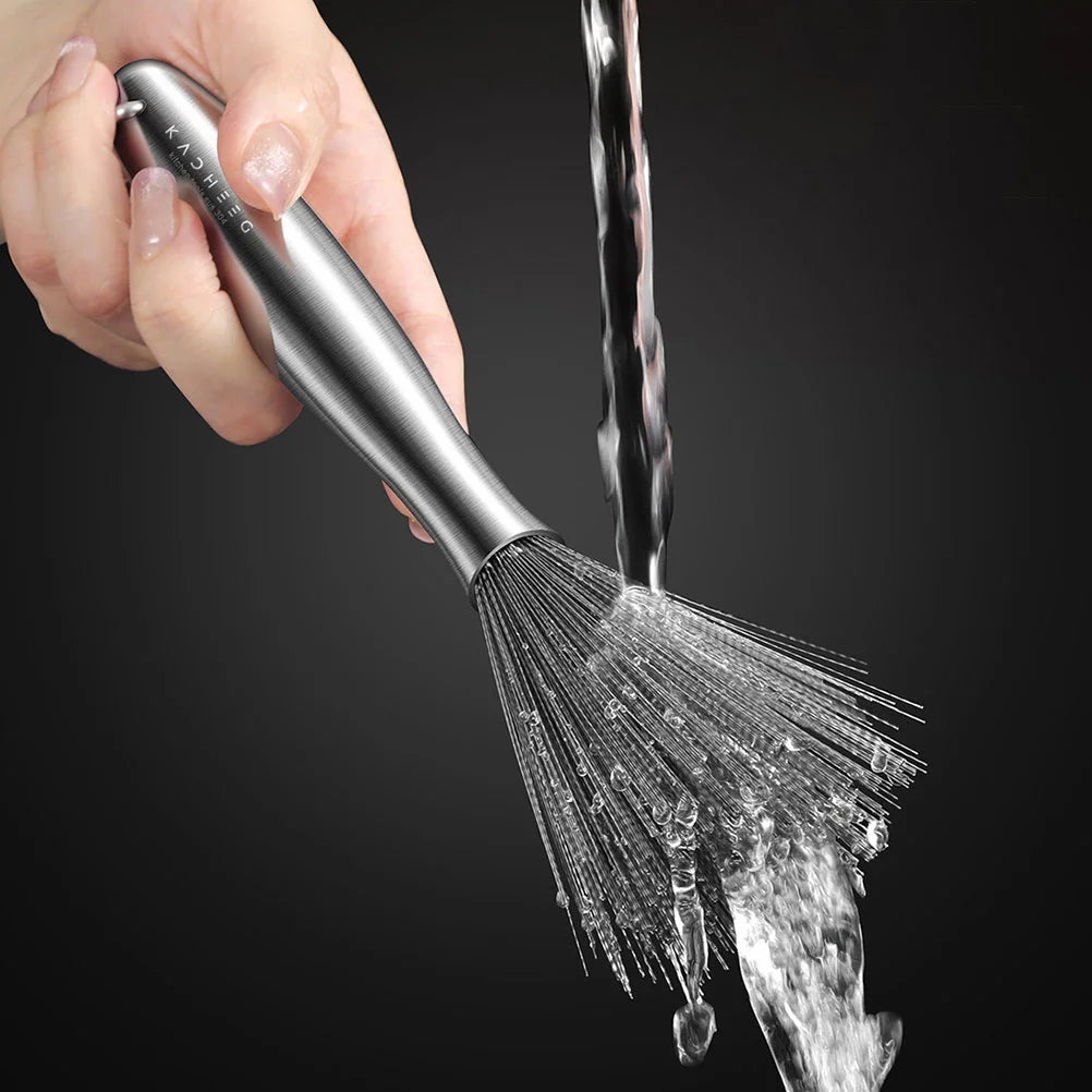 Stainless Steel Scrubber Metal Dish Kitchen Brushes Cookware Washing Brush Pot Cleaning Tools Household Merchandises