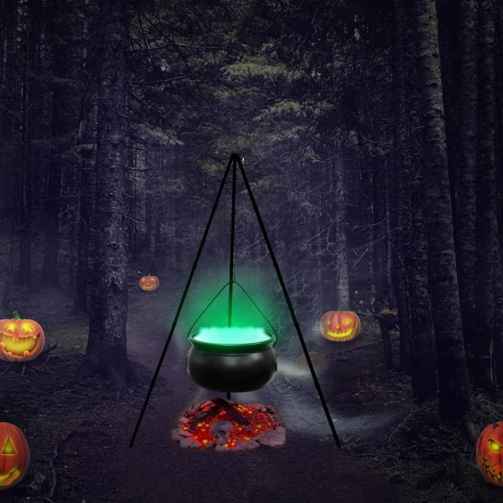 Candy Halloween Cauldron Witch Bucket Jar Black Kettle Pot Plastic Party Props Bowl Decorations Large Decor Kettles Basket