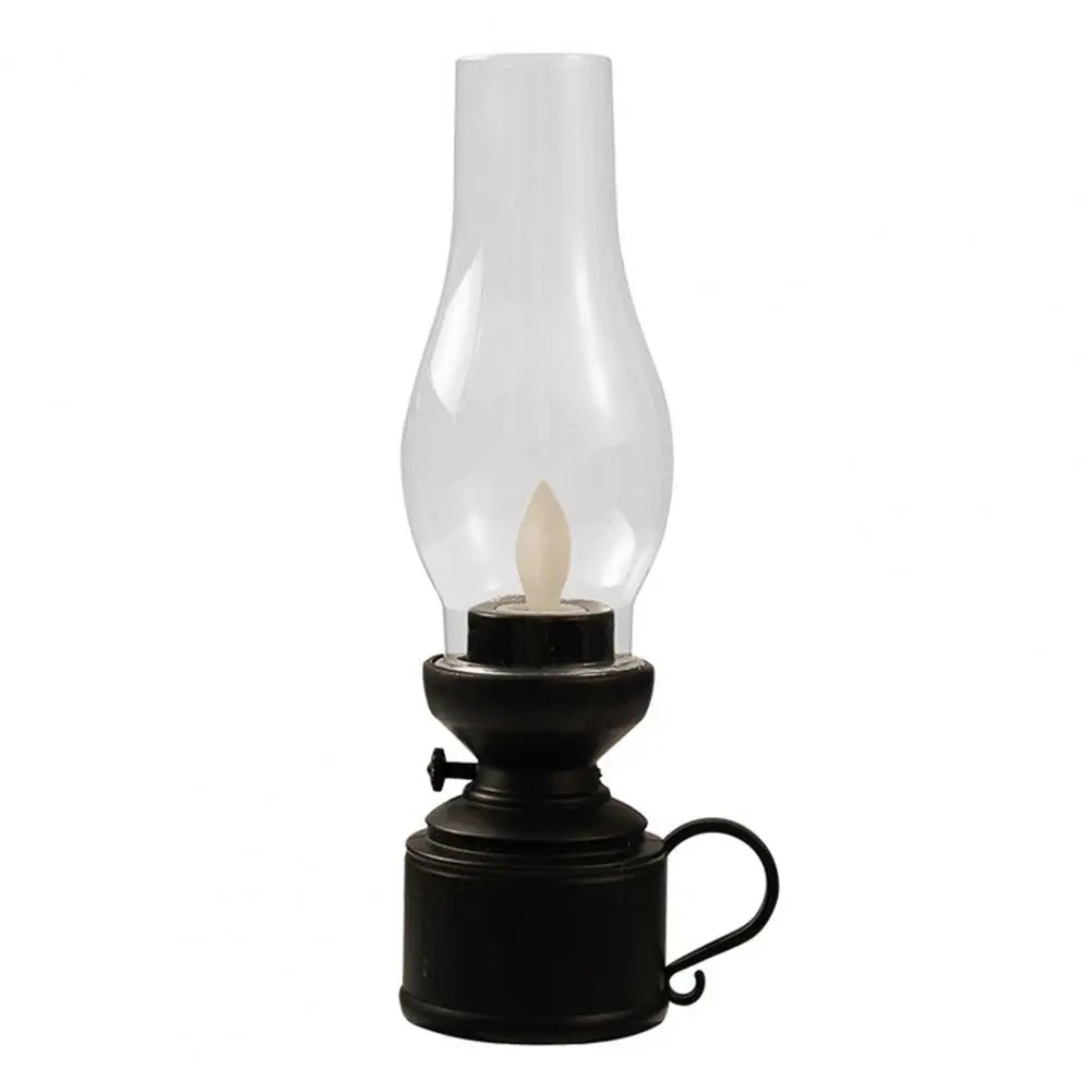 LED Kerosene Lamp Retro Flameless Candle Holders Home Decor Candlestick 80S Old-Fashioned Electronic Table Light Candle Light