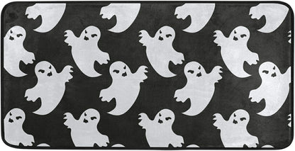Halloween Ghost Kitchen Rug Non-Slip Black Kitchen Floor Mat Washable Kitchen Carpet anti Fatigue Kitchen Mat Bath Decor and Accessories 39X20 Inch