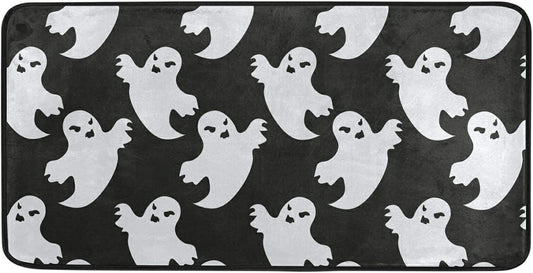 Halloween Ghost Kitchen Rug Non-Slip Black Kitchen Floor Mat Washable Kitchen Carpet anti Fatigue Kitchen Mat Bath Decor and Accessories 39X20 Inch