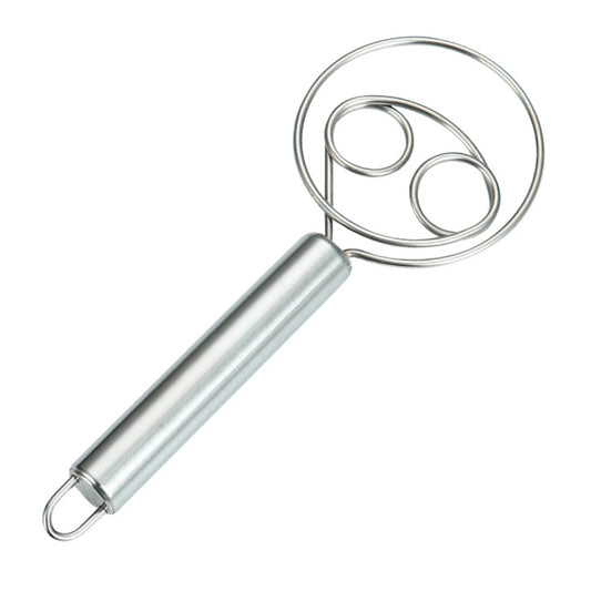 Stainless Steel Danish Dough Whisk Dishwasher Safe Dutch Bread Dough Mixer Hand Tool for Sourdough Pizza Pastry Cake Batter Tool