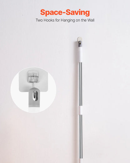 Pet Hair Removal Broom 58.46 in Adjustable Long Handle Pet Hair Rubber Broom