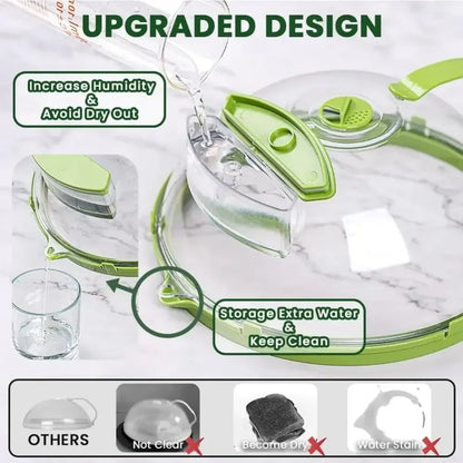 News Microwave Cover for Food Clear Microwave Splatter Cover with Water Steamer and Handle 10 Inch Plate Covers Kitchen Gadgets