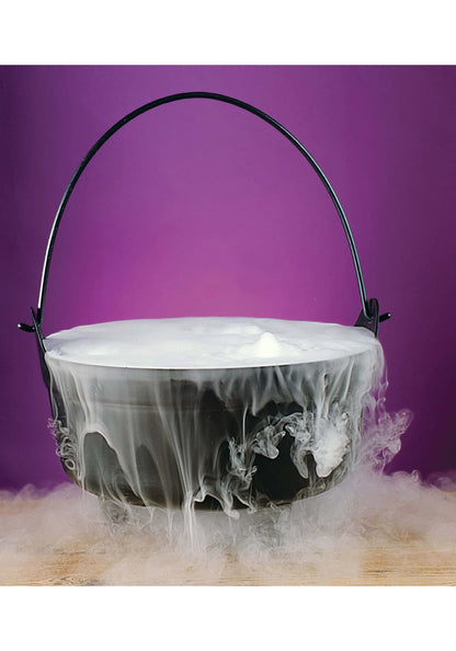 Large Halloween Witch Cauldron 14" W Plastic Decoration Prop, Black