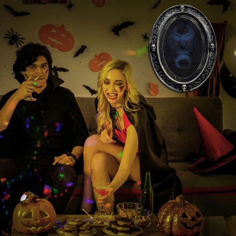 2020 Magic Haunted Mirror Motion Activated Scary Mirror for Halloween Display Prop Decorations Horror Toys