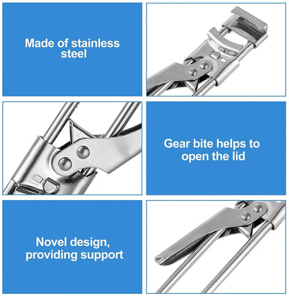 Stainless Steel Gripper Can Opener Multifunctional Adjustable Manual Jar Bottle Lid Opener Kitchen Accessories Tools