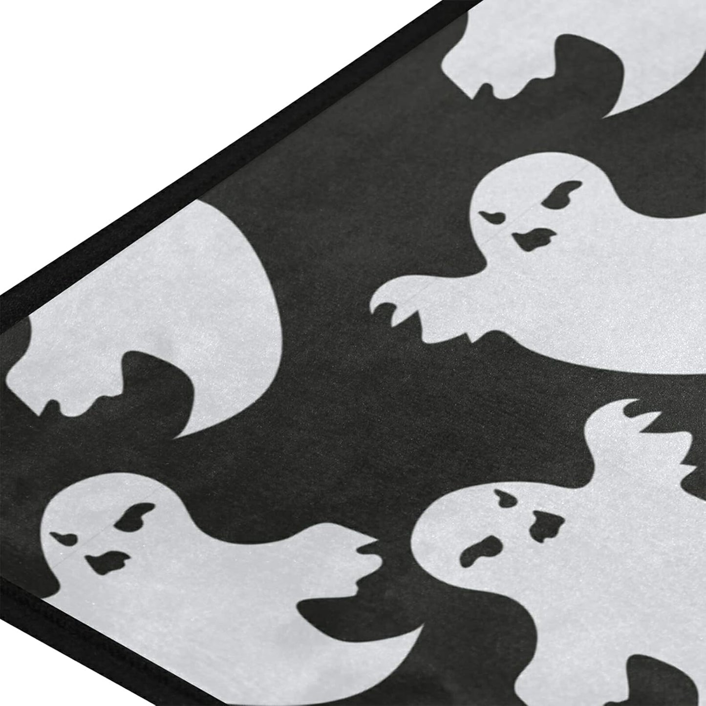 Halloween Ghost Kitchen Rug Non-Slip Black Kitchen Floor Mat Washable Kitchen Carpet anti Fatigue Kitchen Mat Bath Decor and Accessories 39X20 Inch