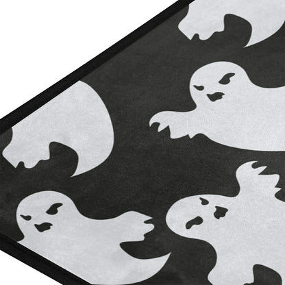 Halloween Ghost Kitchen Rug Non-Slip Black Kitchen Floor Mat Washable Kitchen Carpet anti Fatigue Kitchen Mat Bath Decor and Accessories 39X20 Inch